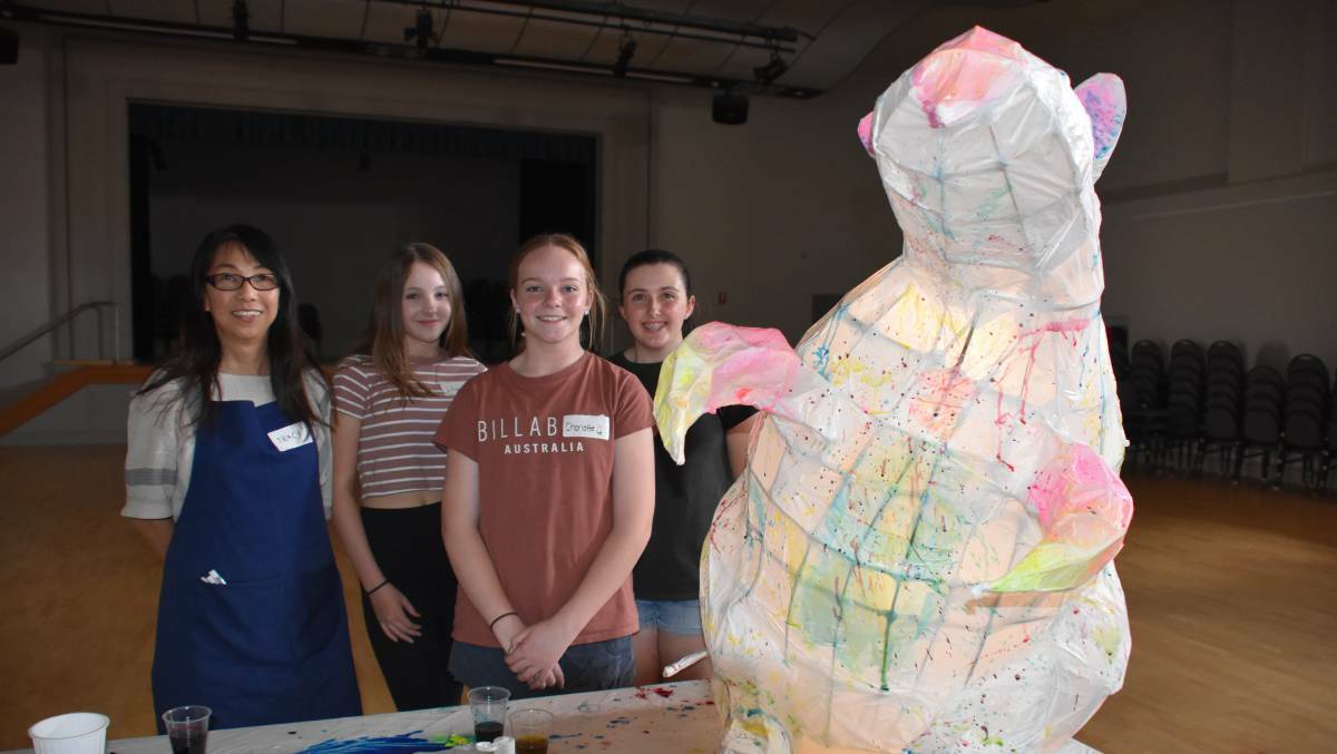 Rat lanterns created by Hennessy Catholic College students and Young Society of Artists members are on display at the Town Hall. Photo: file