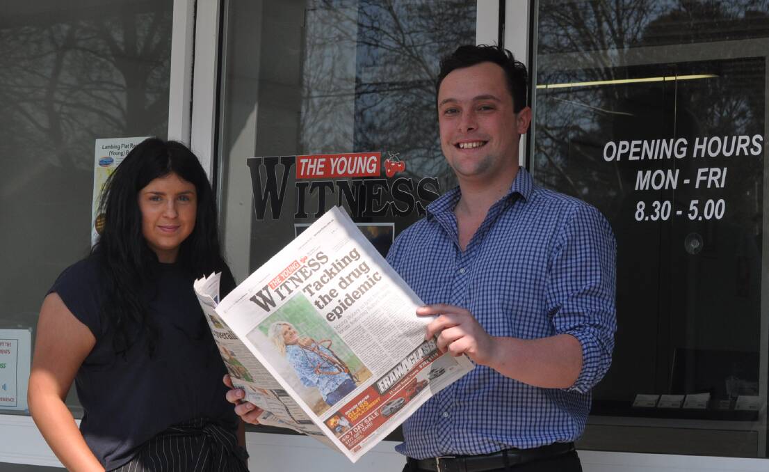 Journalist Peter Guthrie on Monday started as the new editor at The Young Witness. He is pictured with journalist Taylor Dodge.