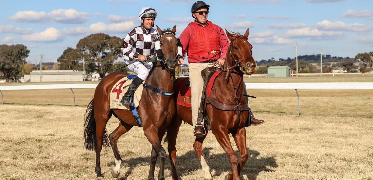 Jockey Ricky Blewitt pictured onboard 2021 Boorowa Picnic Cup winner Opera Tickets. He won the opening four races on Saturday. Photo: Robin Dale
