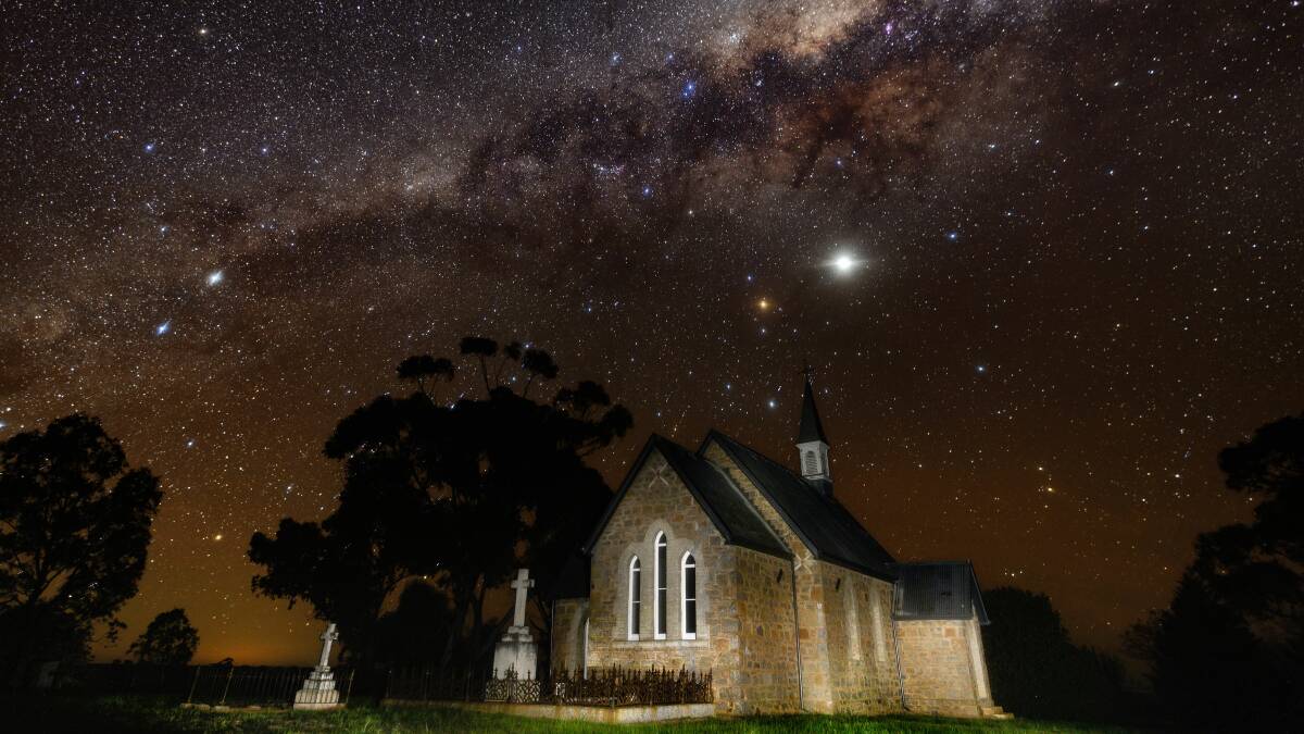 'Iandra Church Nightscape' taken by Greenethorpe's Leigh Kasey picked up second in a Central West is Best competition. Photo: Leigh Kasey