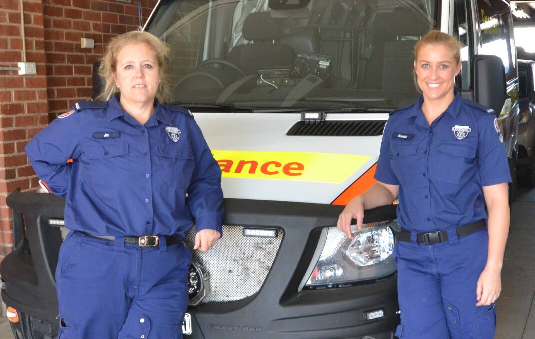 Paramedics Jo Fenney and Katie Watson serve Harden and Young Ambulance service respectively. 