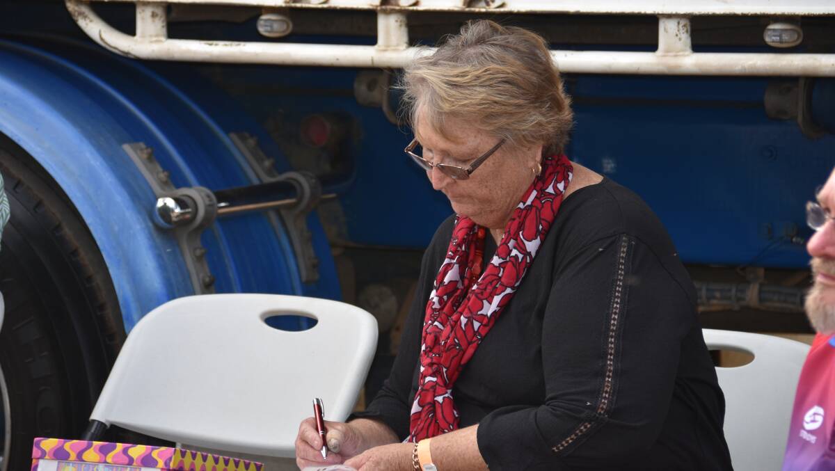 Treasurer Pat Potbury pictured on Saturday afternoon at the Bribbaree Show. Photo: Penny Le Poidevin