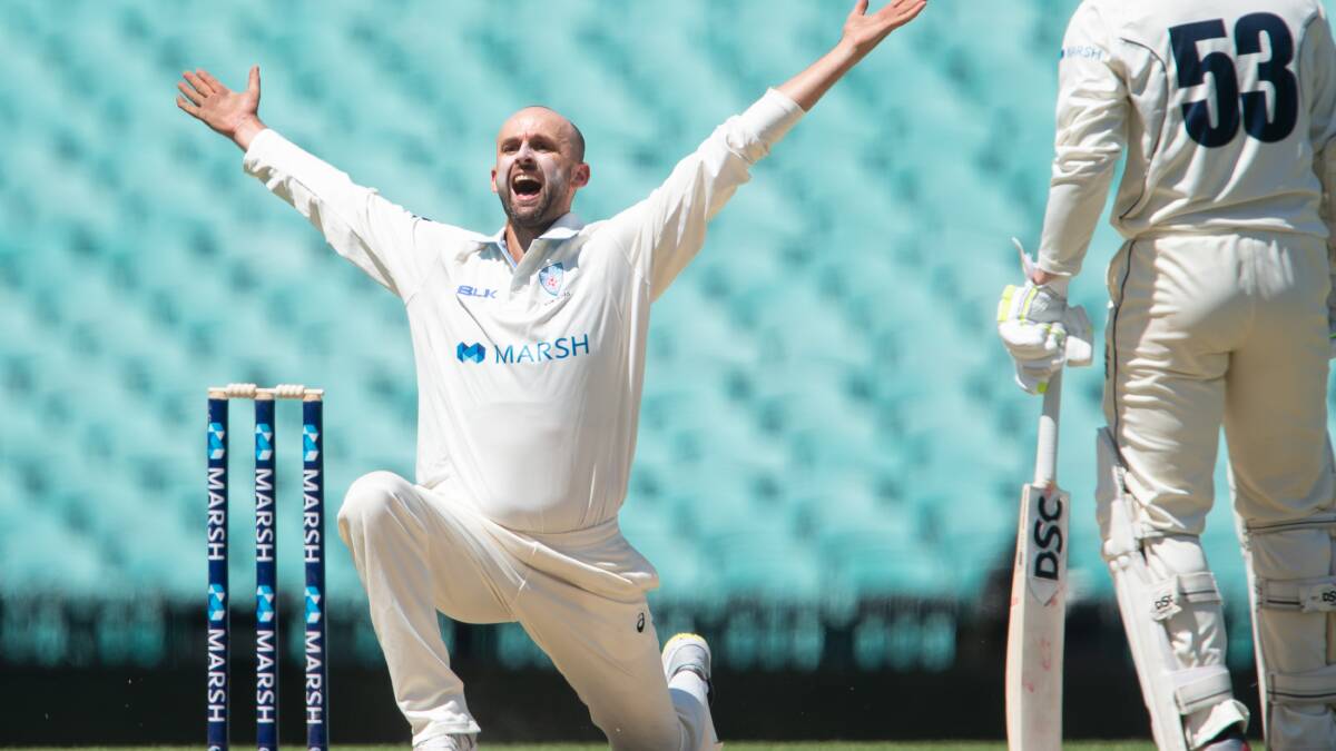 Nathan Lyon is aiming to reach 400 Test wickets in his
100th Test match for Australia beginning Friday morning. Photo: Ian Bird Photographer