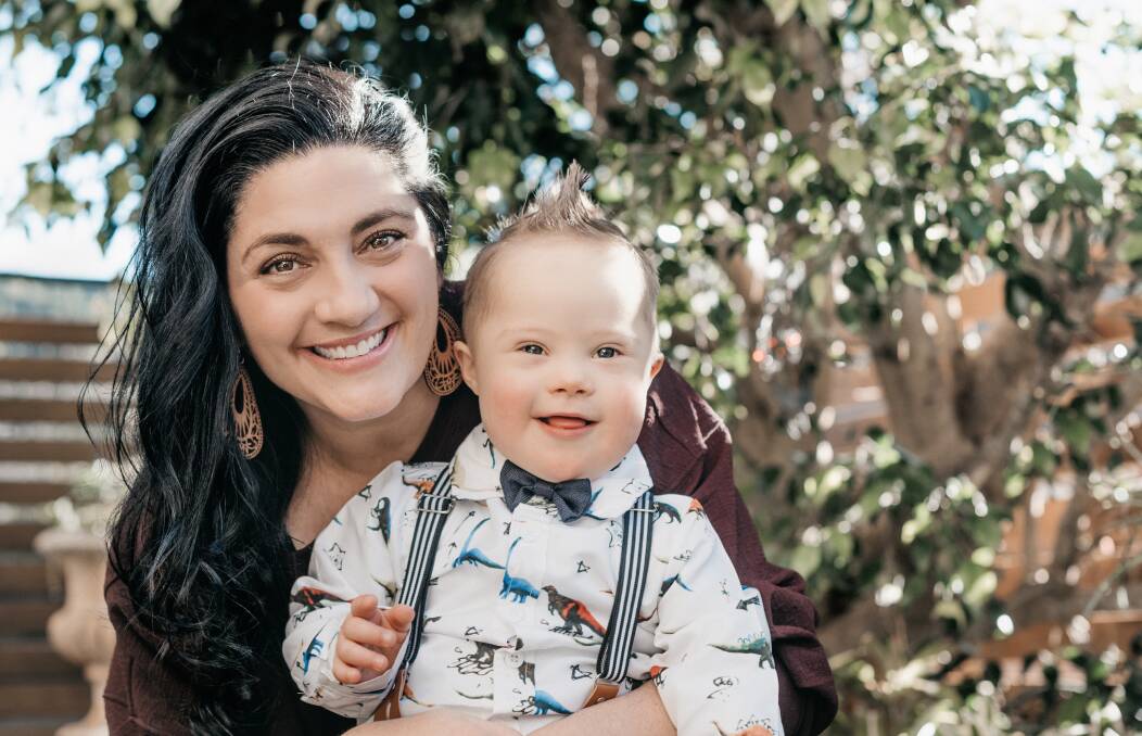 Figtree mother Stephanie Rodden with her son Lincoln, 3. Picture: Nate Rodden