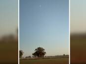 FIREBALL: Keen-eyed residents captured footage of the meteorite soaring above the Riverina at the same time reports of shaking windows and loud booms were made. Photo: Elizabeth Habermann