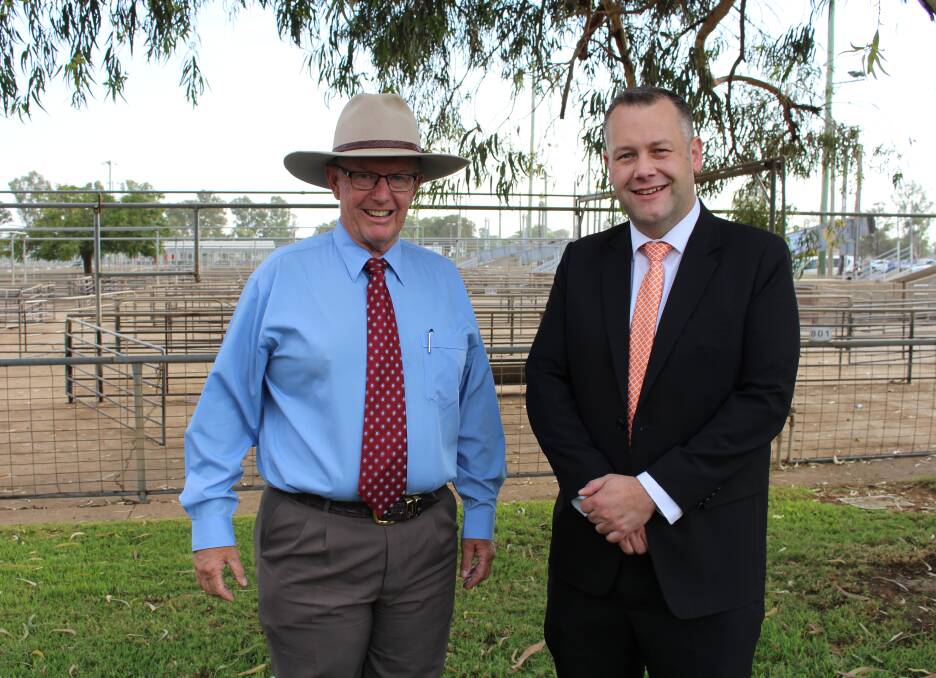 Member for Parkes, Mark Coulton, with Dubbo regional mayor Ben Shields, who have seen the region benefit from $18.8 million in BBRF grants. Image: Supplied.