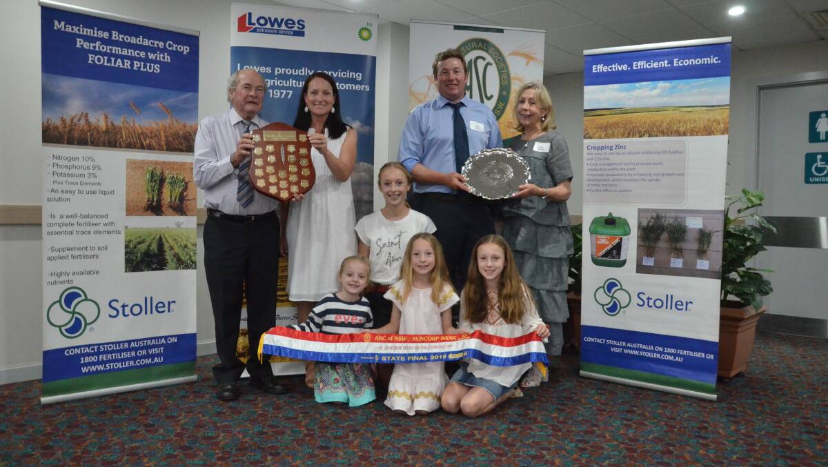With southern NSW and State 2019 awards, the McLeod family, Malcolm and Julia, Scott and Diana, with Claudia, 15, Estee, 5, Sacha, 9, and Lily, 12.