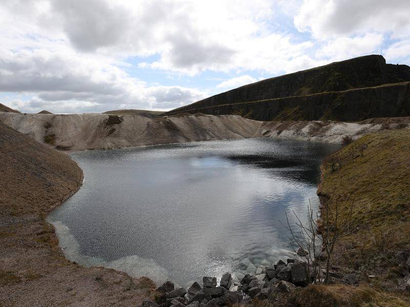UK police have used water dye to make the Blue Lagoon in Buxton look less appealing.