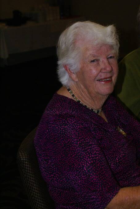 ELEGANT: Nancy Heffer at the Seniors Week luncheon.   