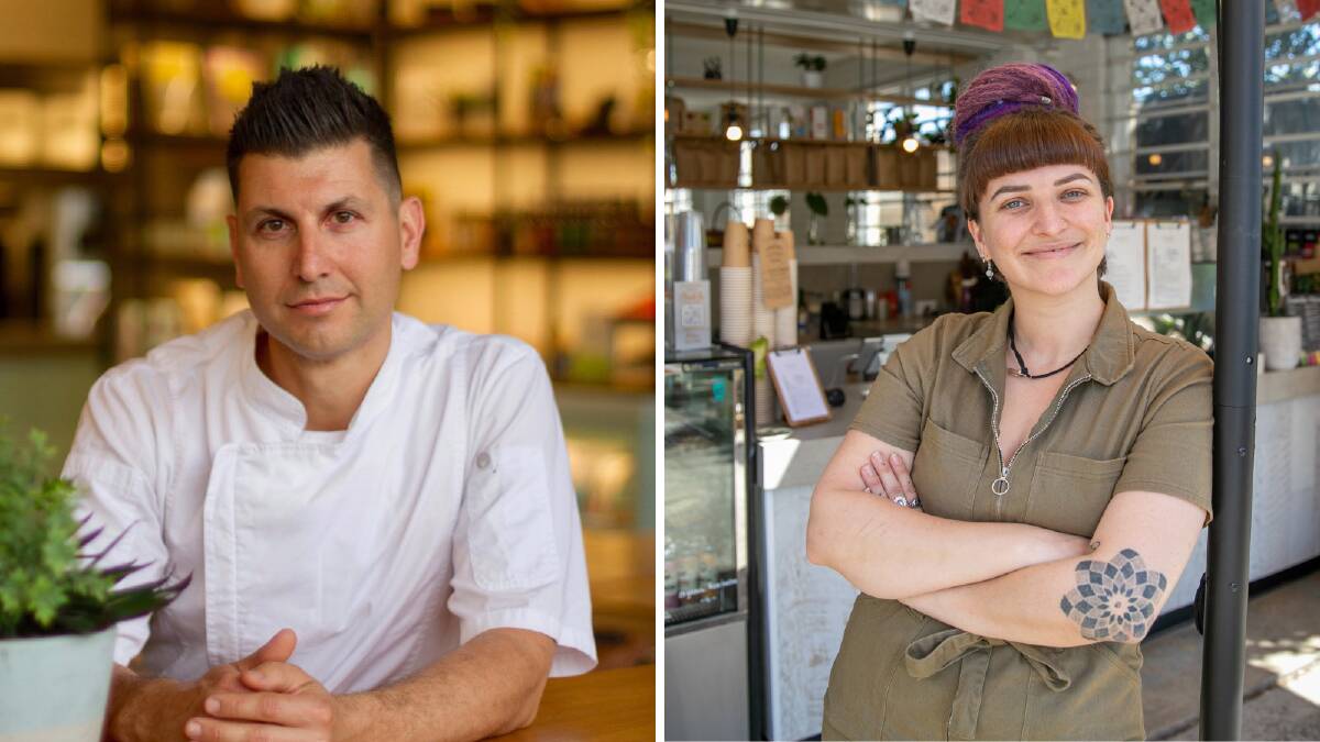 TOGETHER: Bare Wholefoods owner Anthony Milotic and Xen Cafe owner Candice Shields want equality for all diners. Picture: Bare Wholefoods/Facebook, Geoff Jones
