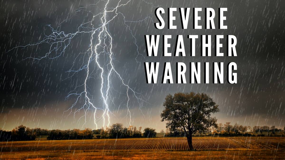 WARNING ISSUED: A serve weather warning has been issued for damaging winds and heavy rain on Thursday afternoon. Image: FILE