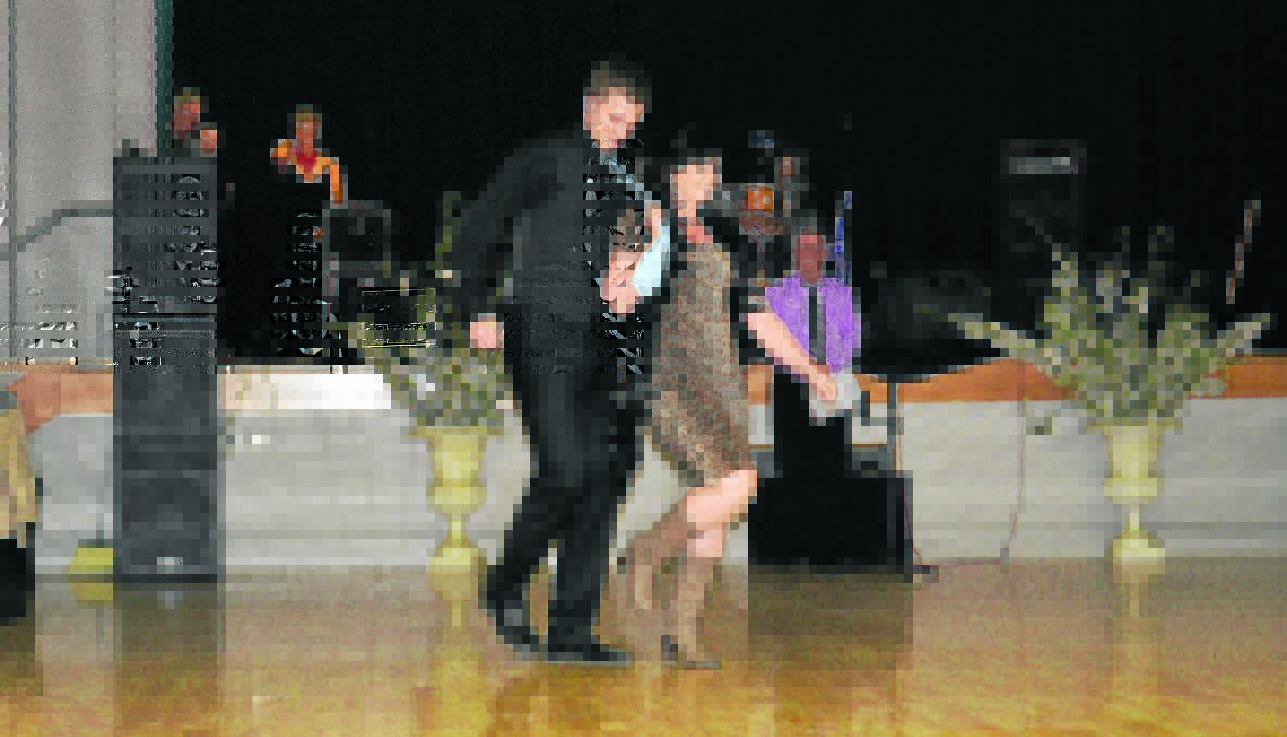 RIGHT: Trish Foxall and her 20-year-old partner Daniel Slater set the dance floor on fire on Saturday night in a cougar inspired routine to ‘You Sexy Thing’. 		