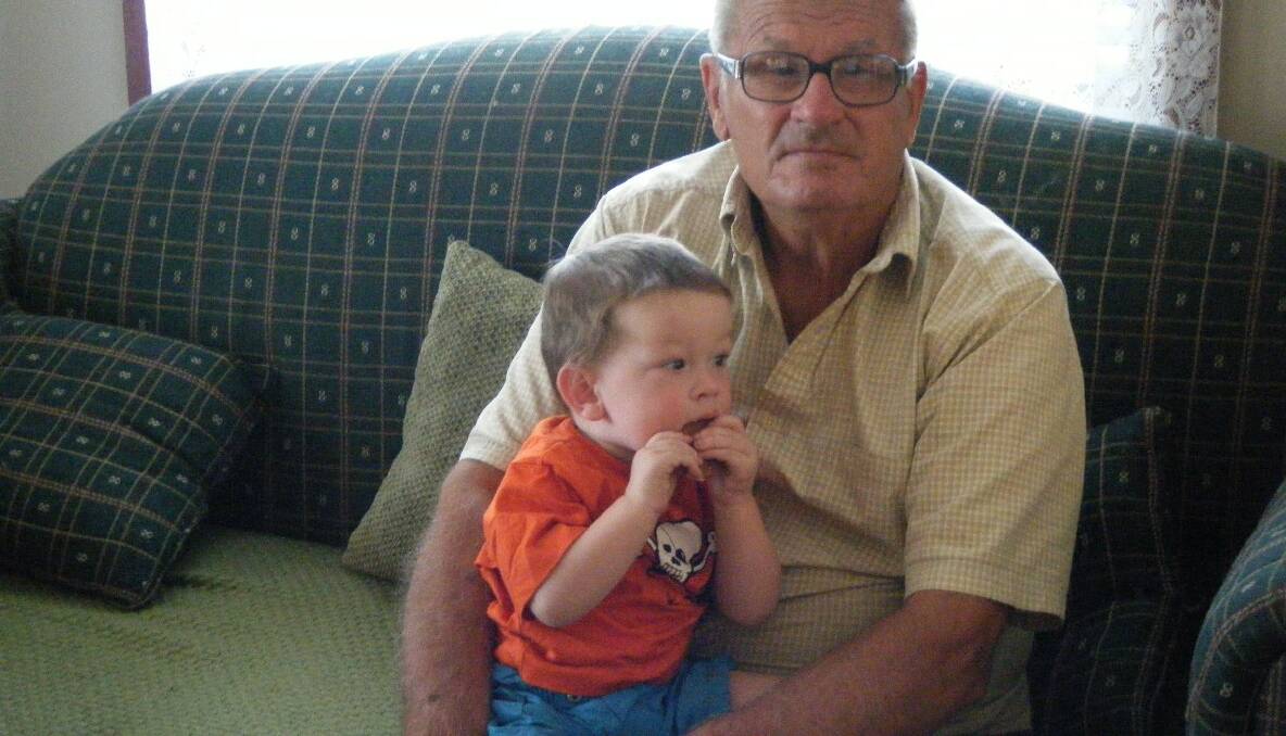GRANDDAD: Ron Ings with his second grandchild Harry.