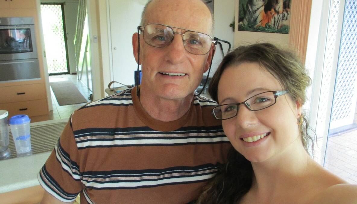 MY HERO: Witness journalist Christine Speelman with her hero, dad Anthony Speelman, during one of her regular visits home to Shellharbour on NSW south coast.