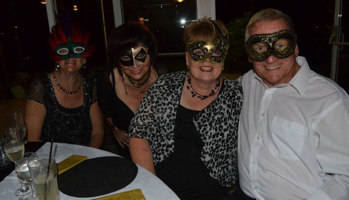 NEAR AND FAR: Travelling near and far for the Valentine’s Day ball at the golf club was Monica Kelly from Young, Louise Brookes from Koorawatha, Carmel Edgerton from Maimuru and Peter Brewer from Boorowa. Photos by Christine Speelman